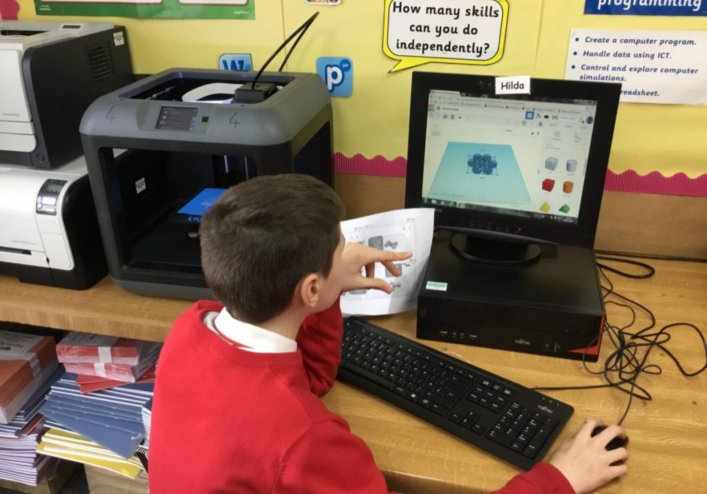 3D Design and Printing at St Monica's Primary School, Flixton, Manchester